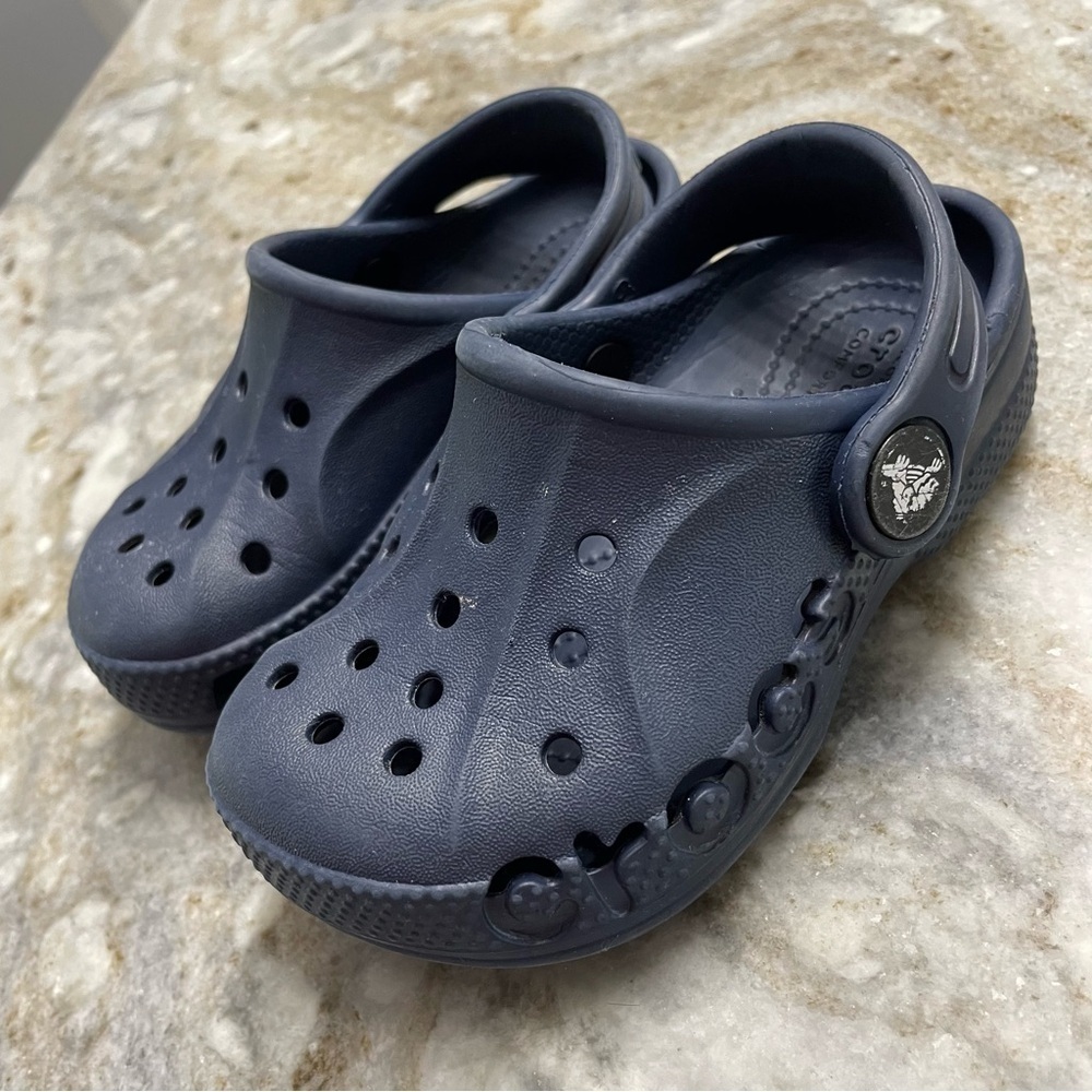 Crocs Baya Comfort Clogs Slip On Sandals Shoes Navy Blue Toddlers C7